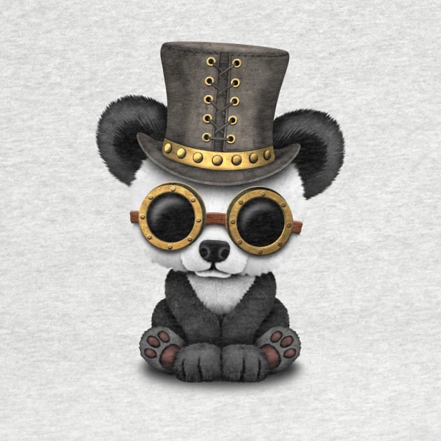 Steampunk Baby Panda Bear Cub by jeffbartels